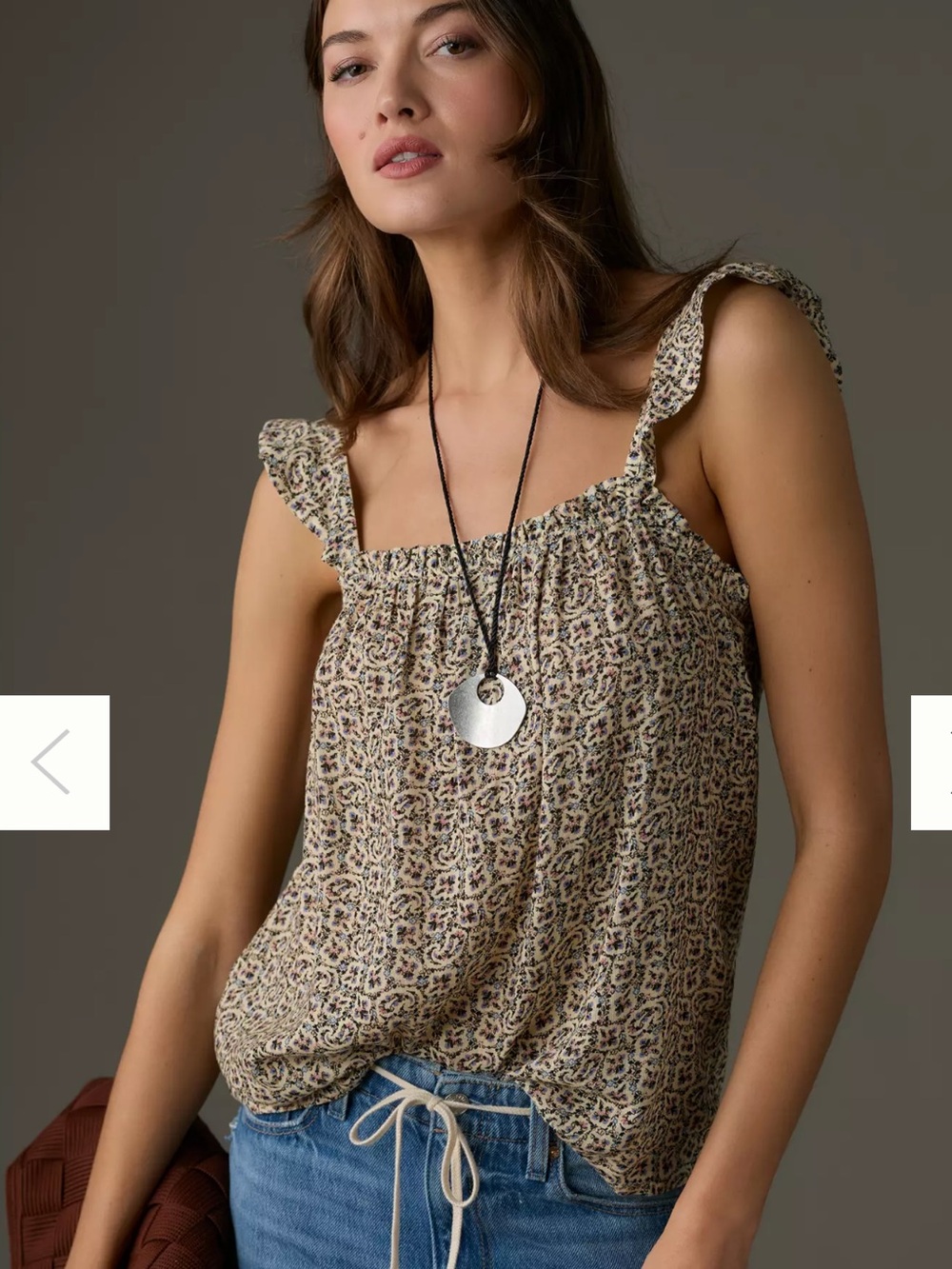 PAIGE Iyala Ruffle Strap Tank